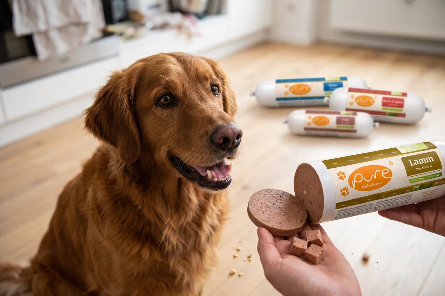Neue Hundewürste von PURE Naturfutter: mehr Abwechslung im Napf, einfach portioniert