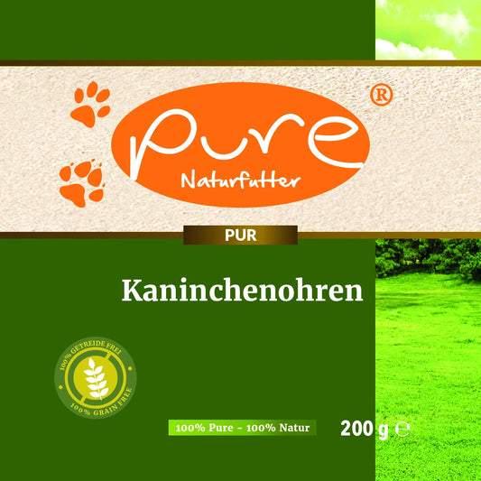 Kaninchenohren ohne Fell 200 g – luftgetrockneter Single-Protein Kausnack