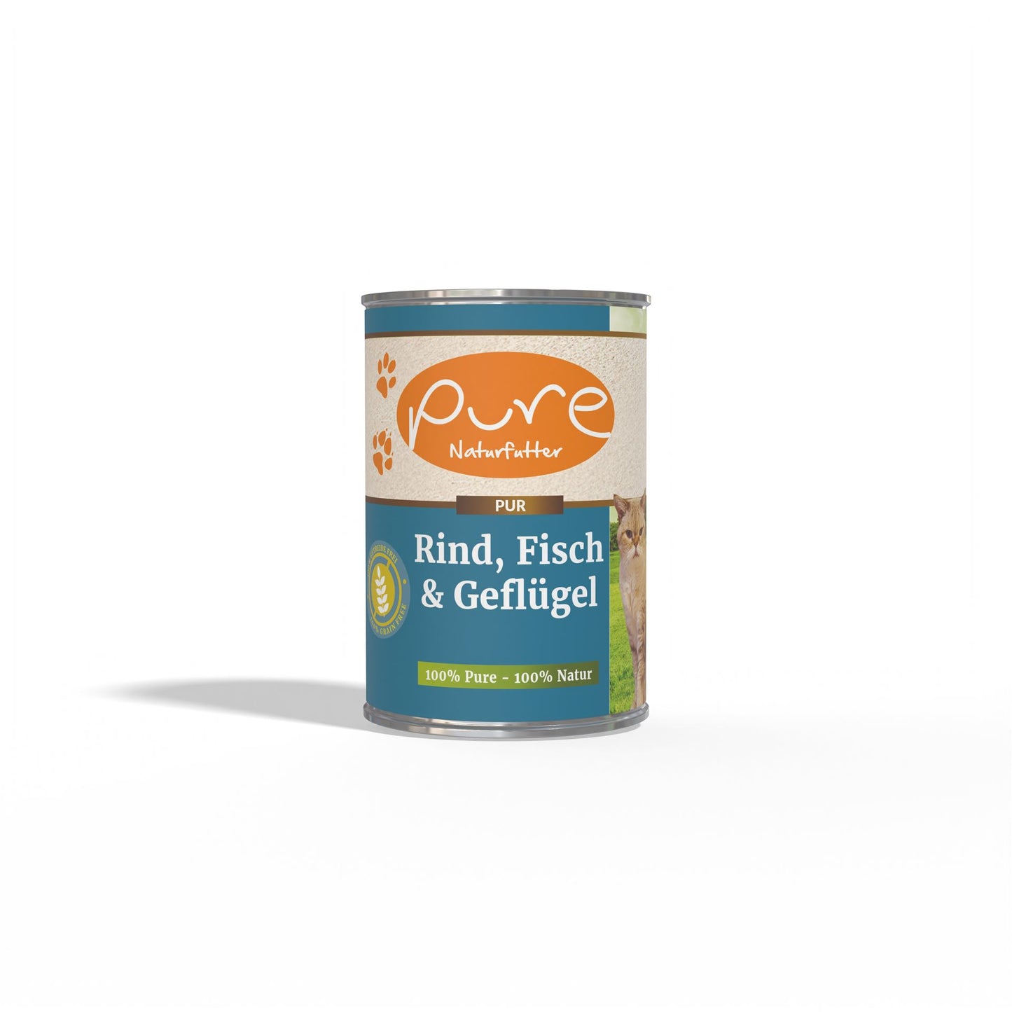 Produktbild PURE Katzenmenü Rind, Fisch & Geflügel – getreidefreies Nassfutter mit 66 % Fleisch und Fisch für Katzen aller Rassen