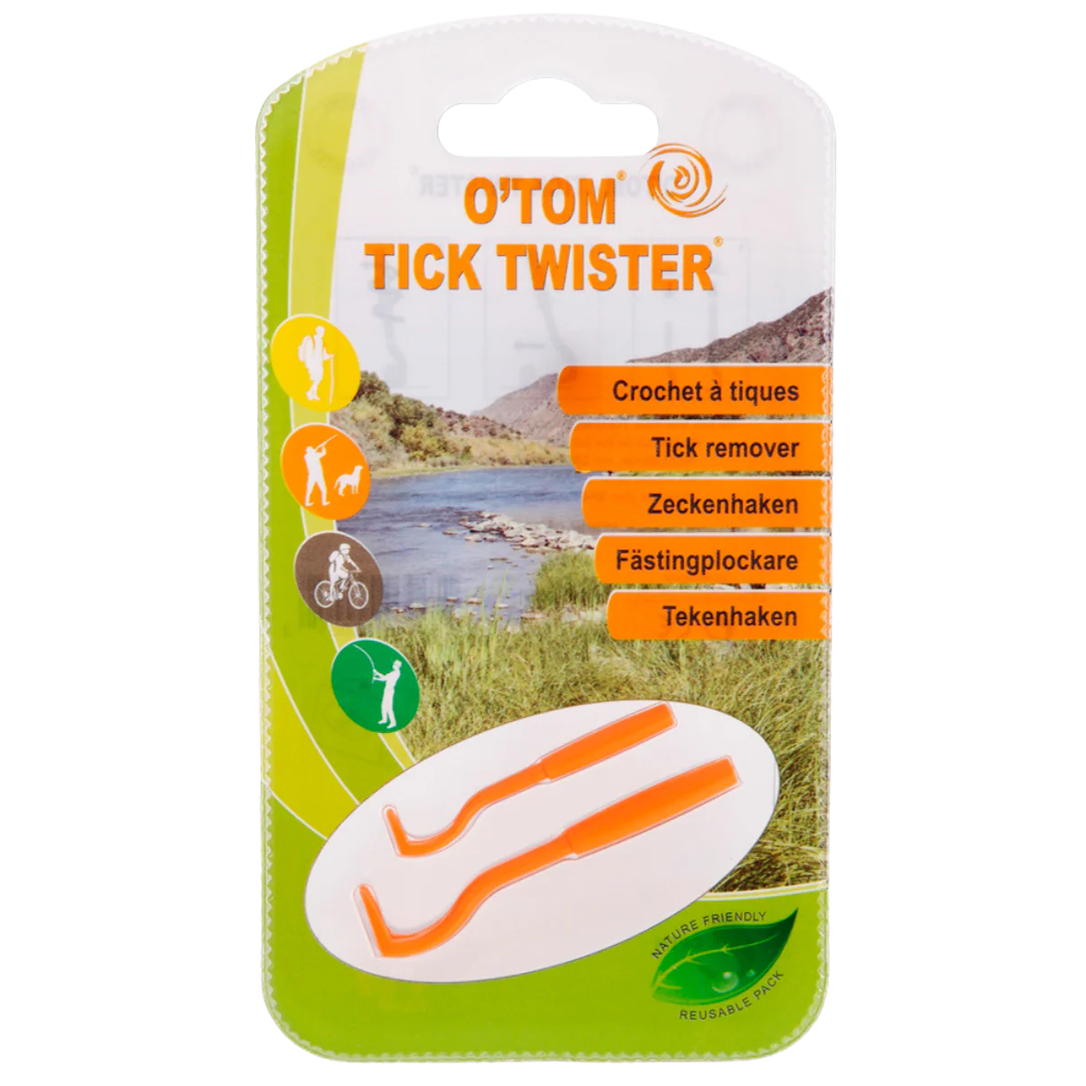 Zeckenhaken in Orange – praktisches Werkzeug zur sicheren und einfachen Entfernung von Zecken bei Haustieren.