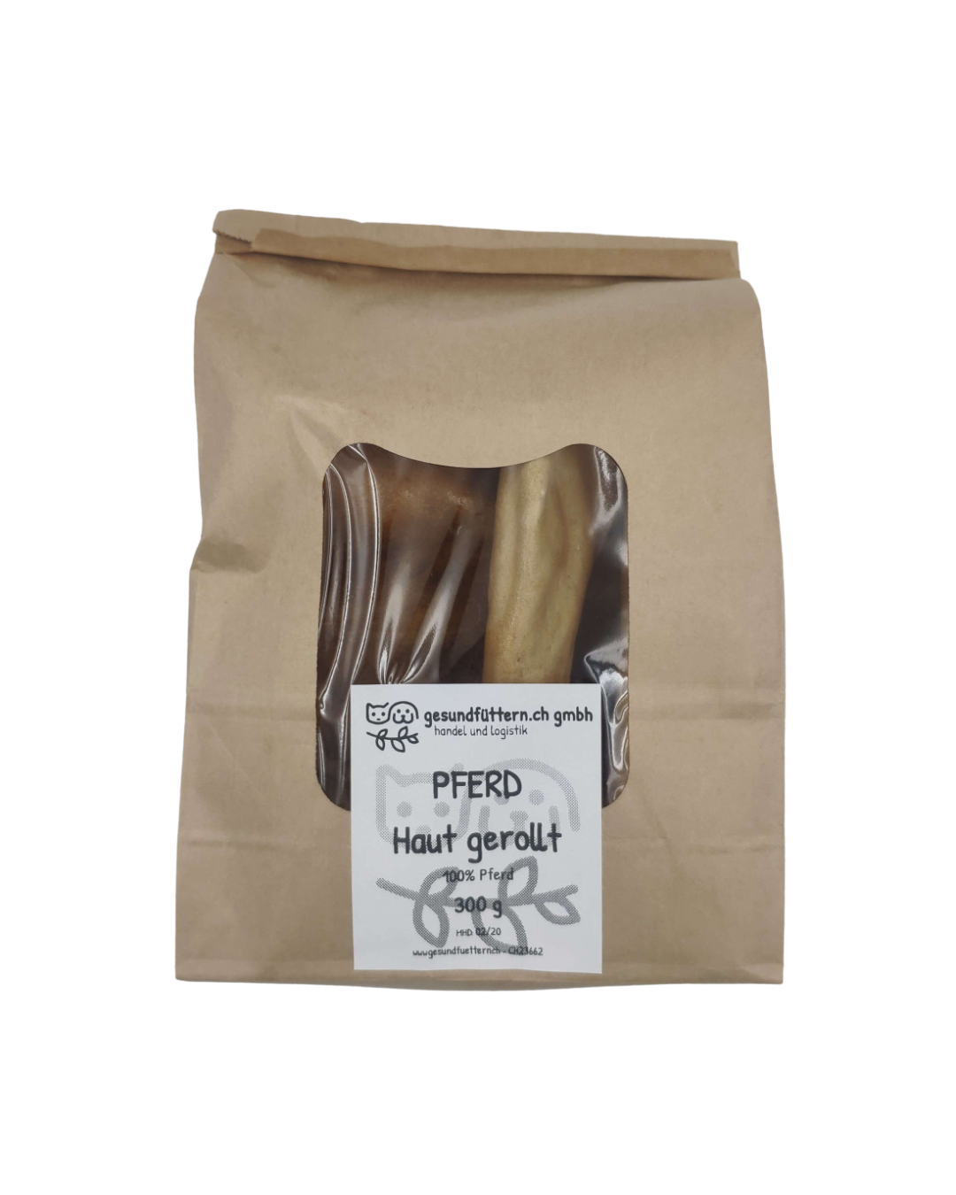 Pferde Kopfhaut 300g – natürliche, proteinreiche Kauartikel für Hunde, ideal zur Förderung der Zahngesundheit und für langanhaltenden Kauspaß.