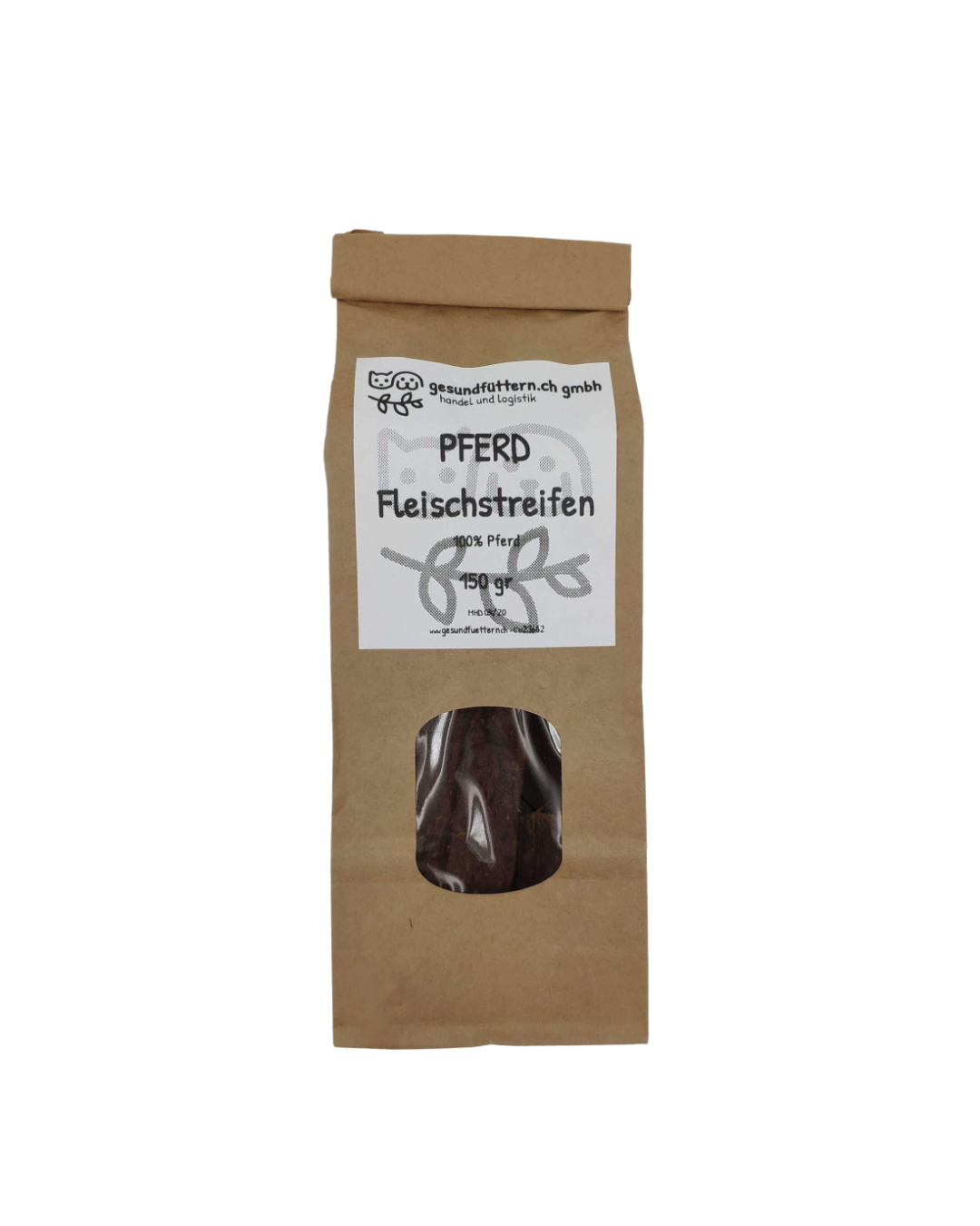 Pferdefleisch Streifen 150g – leckere, proteinreiche Snackstreifen für Hunde, ideal für gesunde Belohnungen und Kauspaß