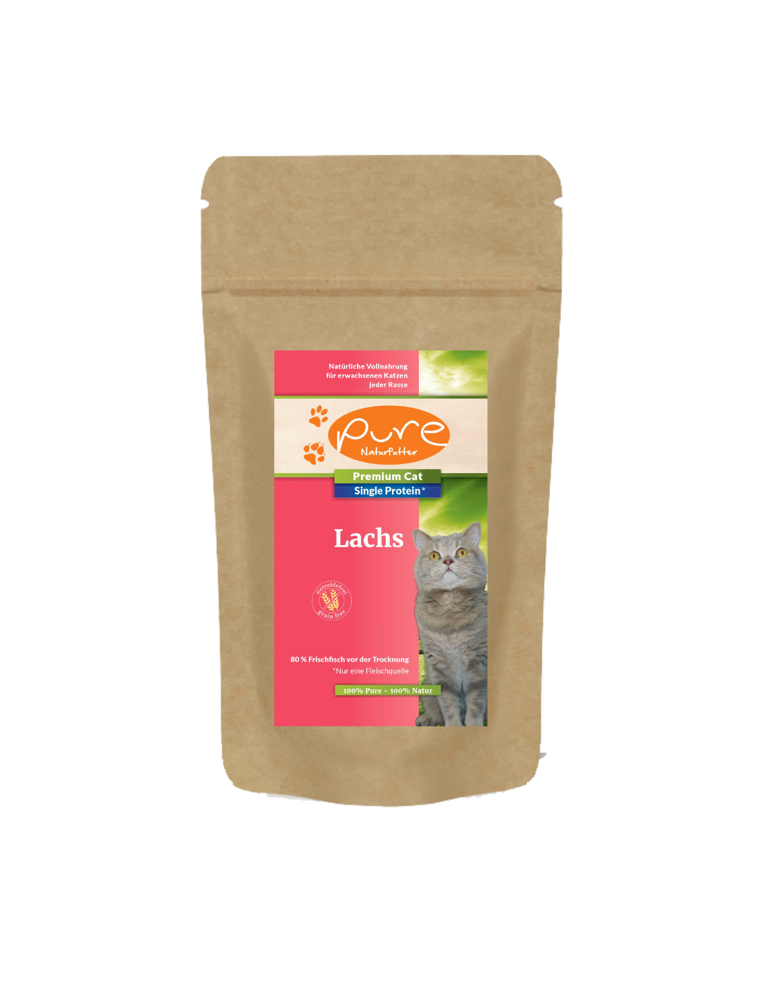 Premium Lachs Trockenfutter für Katzen 1500g – nährstoffreiches Futter mit Lachs, ideal für eine gesunde Ernährung und glänzendes Fell bei Katzen.