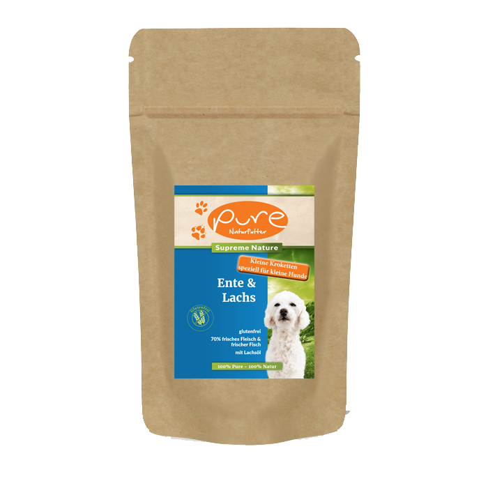 Pure Supreme Natur Futter für kleine Hunde 2kg – ausgewogenes und natürliches Hundefutter, ideal für die gesunde Ernährung kleiner Hunde.