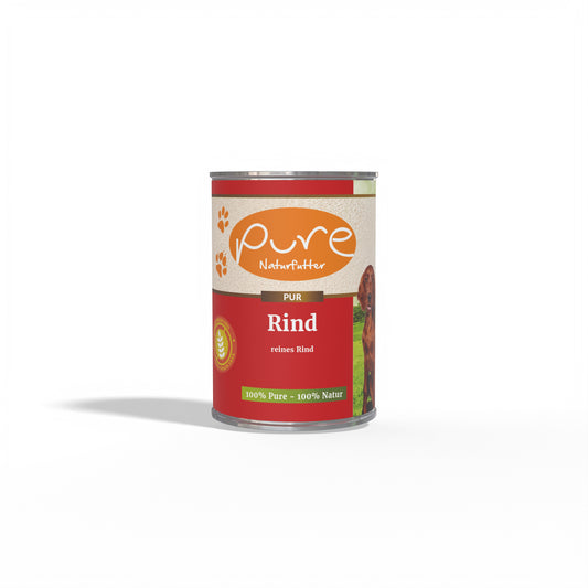 Pure Naturfutter Supreme Nature Rind 400g – hochwertiges, ausgewogenes Hundefutter mit Rind, ideal für die gesunde Ernährung und das Wohlbefinden von Hunden.