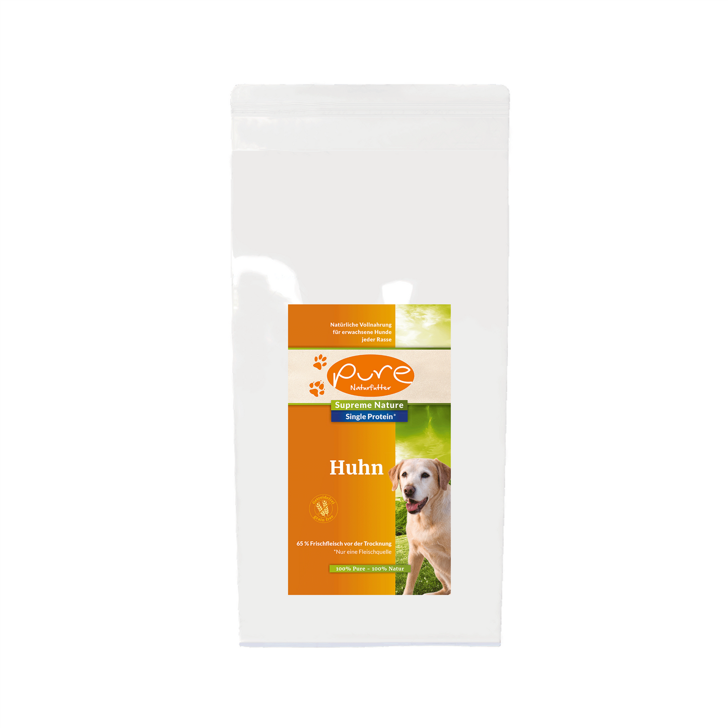 Pure Supreme Nature Dog Single-Protein Huhn 10kg – getreidefreies Hundefutter mit hochwertigem Huhn, ideal für eine gesunde Ernährung und glänzendes Fell bei Hunden.