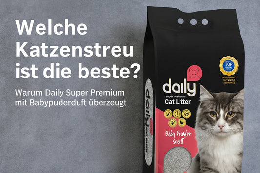 Daily Super Premium Katzenstreu mit Babypuderduft – hochwertige klumpende Katzenstreu von EUPET, erhältlich bei PURE Naturfutter Schweiz