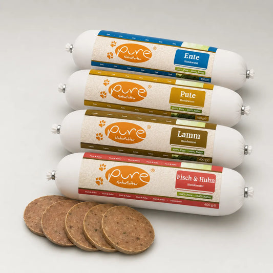 4 schmackhafte Sorten: Lamm, Ente, Pute und Fisch & Huhn im perfekten Probierpack