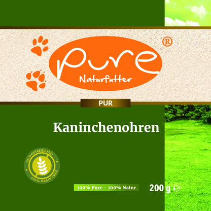 Kaninchenohren ohne Fell 200 g – luftgetrockneter Single-Protein Kausnack