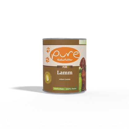 Produktbild PURE Hundemenü PUR-Fleischdose Lamm – Nassfutter mit 72 % Lamm, Single-Protein, getreidefrei, BARF-geeignet, für Hunde aller Altersstufen