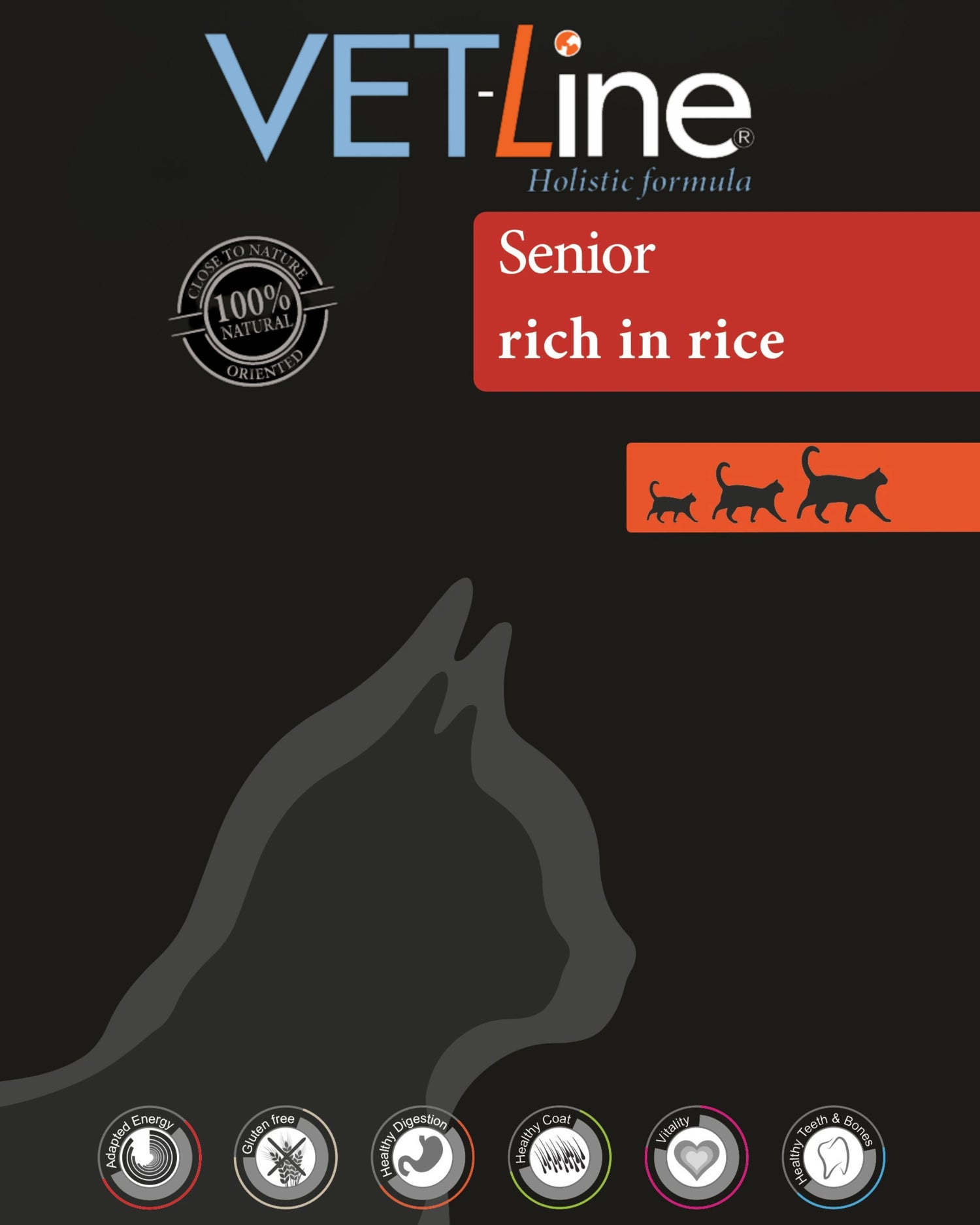 Produktbild VET-Line Cat Senior Geflügel & Fisch – glutenfreies Premium-Trockenfutter für ältere Katzen, mit Geflügel und Fisch