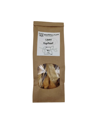 Lammkopfhaut – natürliche, proteinreiche Kauartikel für Hunde, ideal für gesunden Kauspaß und Zahnpflege.