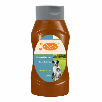 PURE GlucoMotion Food Topping 500 ml Flasche für Hunde und Katzen