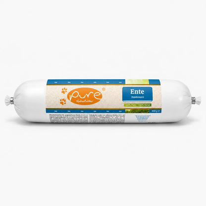 PURE Hundewurst Ente 400 g für ausgewachsene Hunde