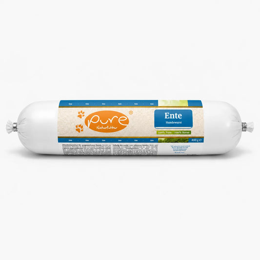 PURE Hundewurst Ente 400 g für ausgewachsene Hunde