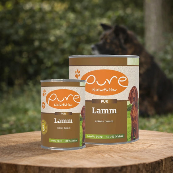 PUR-Fleischdose Lamm für Hunde – getreidefreies Single-Protein Nassfutter