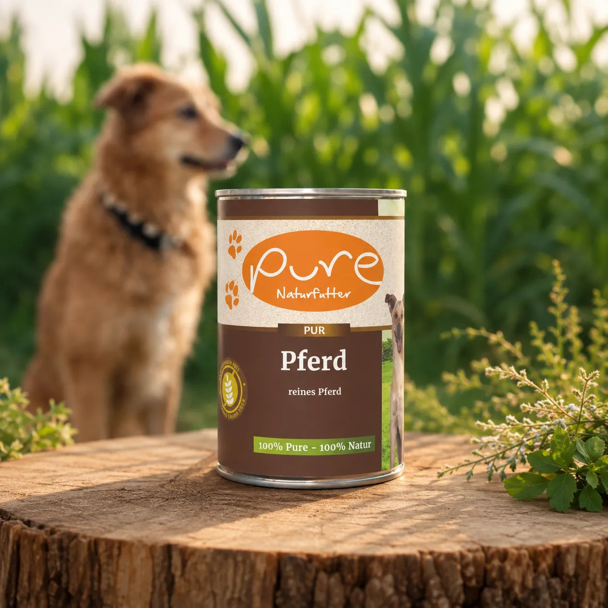 PURE Naturfutter PUR Pferd Nassfutter für Hunde mit reinem Pferd