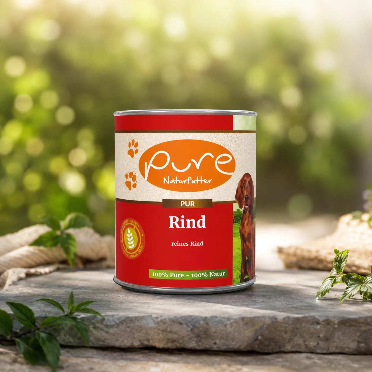 PURE Naturfutter PUR Rind Nassfutter für Hunde mit reinem Rind