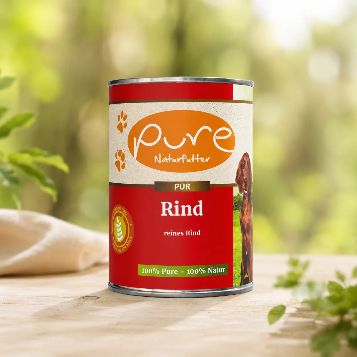 PURE Naturfutter Rind Nassfutter für Hunde mit reinem Rind