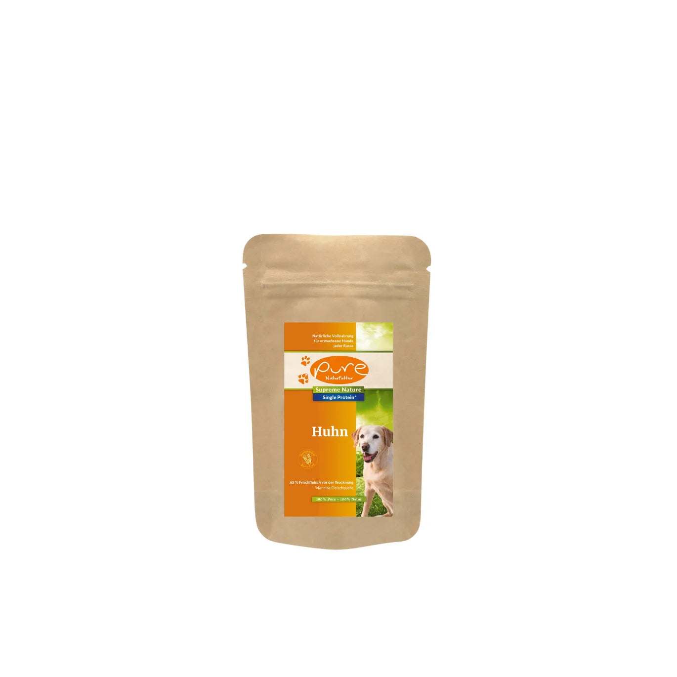 PURE Naturfutter Supreme Nature Hund Huhn Single Protein getreidefreies Trockenfutter 400g