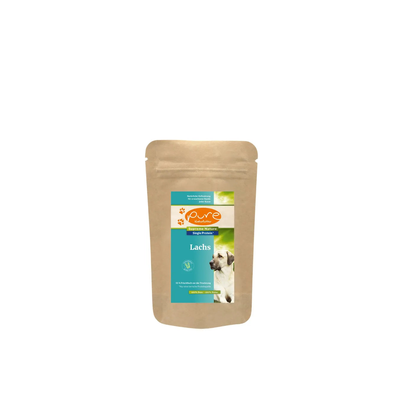 PURE Naturfutter Supreme Nature Hund Lachs Single Protein getreidefreies Trockenfutter 400g