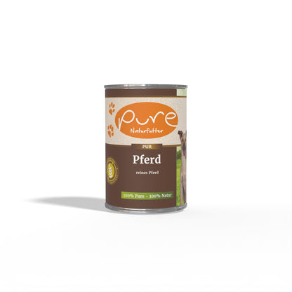 PURE Naturfutter Supreme Nature Hund Pferd 400g – hochwertiges, ausgewogenes Hundefutter mit Pferd, ideal für eine gesunde und leckere Ernährung von Hunden.
