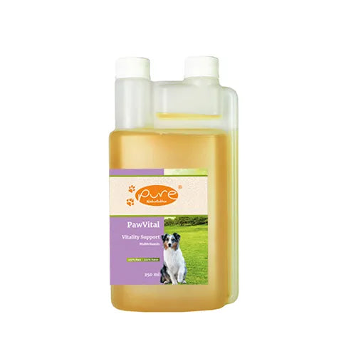 PURE PawVital Multivitamin für Hunde 250 ml Flasche als flüssiges Ergänzungsfuttermittel