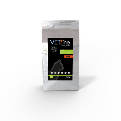 VETline Adult Cat Light Hähnchen & Reis – weizenfreies Katzenfutter 1.5 kg